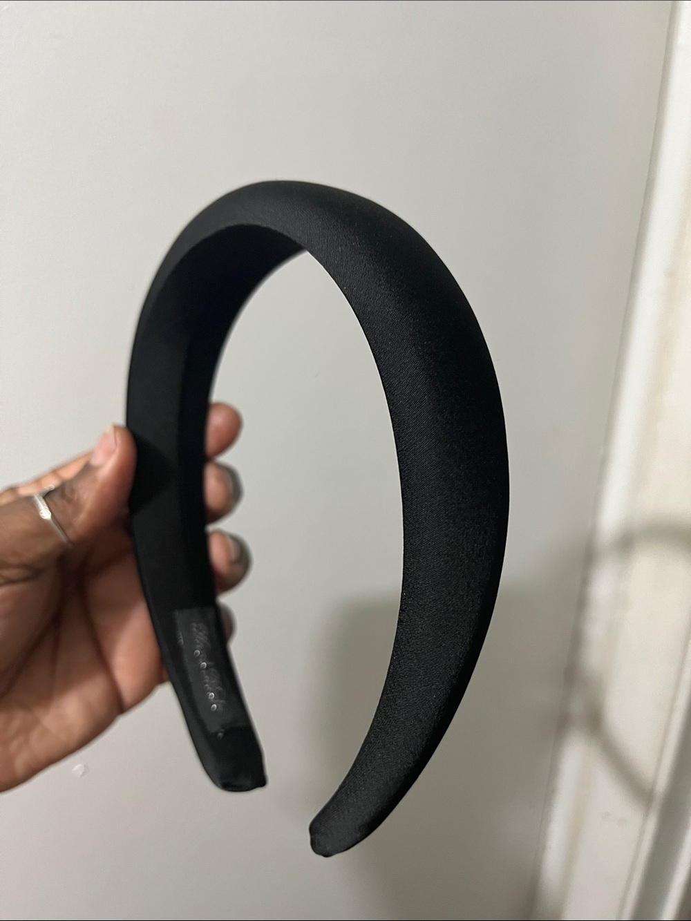 Celine Black Headband with Gold Triomphe Accent - Picture 2 of 3